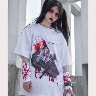 Bloody Gothic Printed T-Skirt by Blood Supply (BSY49)